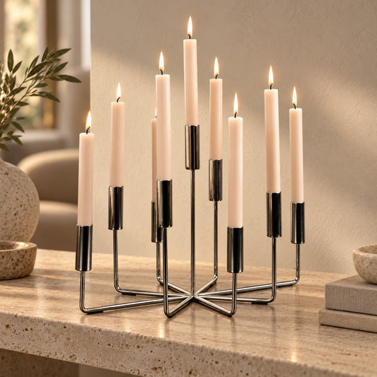 Fiori Candelabra Silver