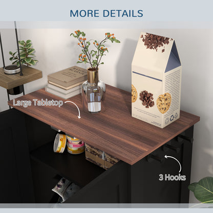 Dog Feeding Station with Storage, Pet Feeding Station with Dog Bowls