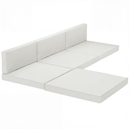 7-Piece Patio Furniture Cushions Water-Repellent 60x60cm, Cream