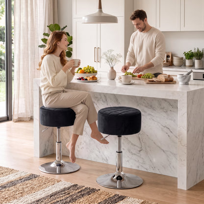 Bar Stool Adjustable Swivel 1 Piece, Black