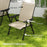 4PCS Folding Chair w/ Breathable Mesh Fabric Seat, Brown