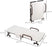 Folding Bed with Mattress, Single Guest Bed, Portable Fold Bed with Adjustable Backrest, Metal Frame on Wheels, White, 190 x 76 cm