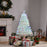 4FT Prelit Artificial Christmas Tree Fiber Optic Xmas Decoration, White