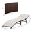 Rattan Garden Furniture Folding Sun Lounger Outdoor Chair Wicker Weave Bed with Cushion and Pillow Brown