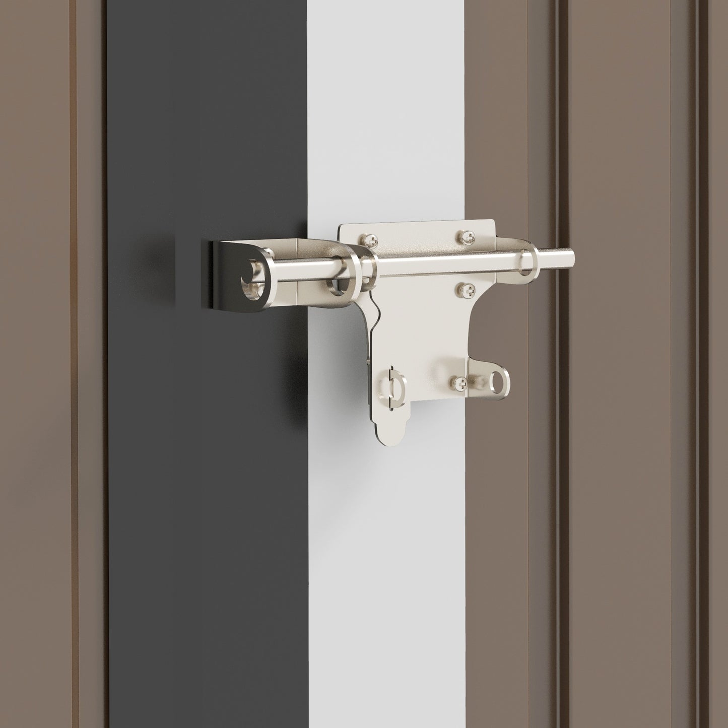 Outdoor Storage Shed Steel Garden Shed w/ Lockable Door Brown