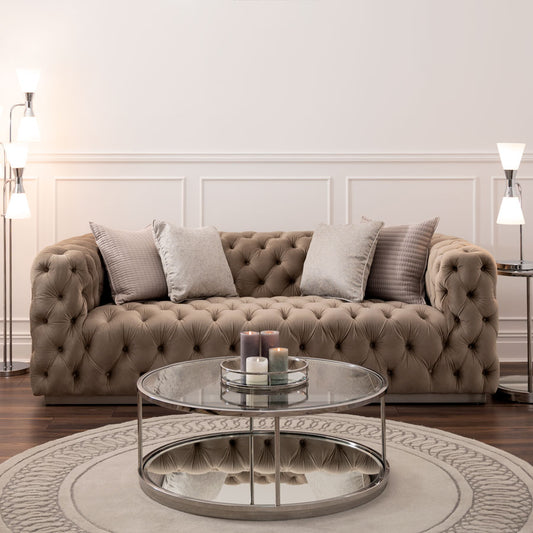 Frankfurt Three Seat Sofa – Taupe