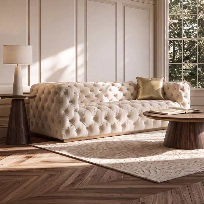 Frankfurt Three Seat Sofa - Chalk