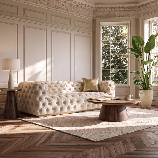 Frankfurt Three Seat Sofa - Chalk