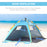 Beach Tent for 1-2 Person Pop-up Design with 2 Mesh Windows & 2 Doors Green