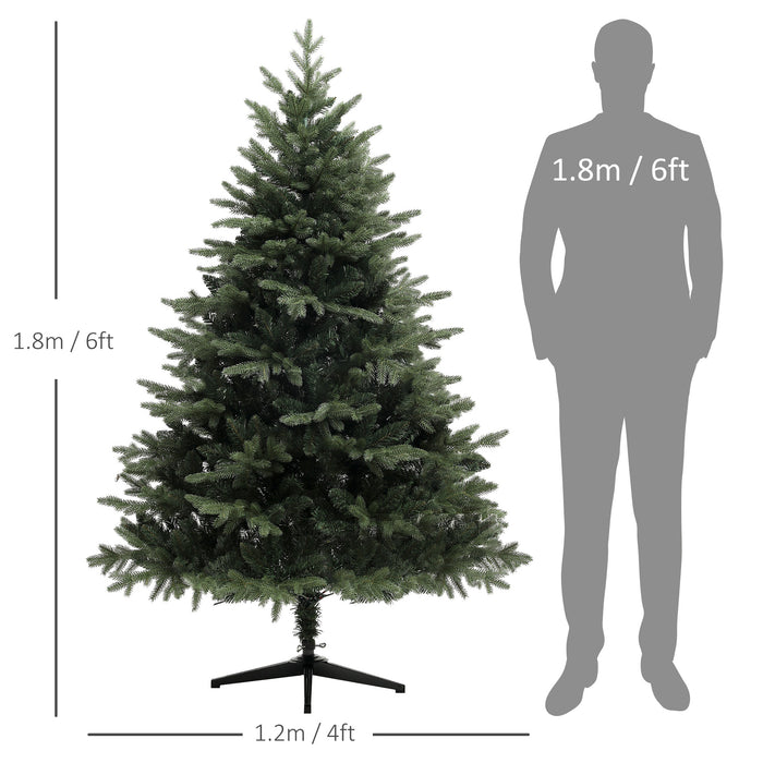 6ft Artificial Spurce Christmas Tree with 1696 Branches