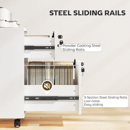 Tall Bookcase, 6-Tier Bookshelf with 3 Adjustable Shelves, White