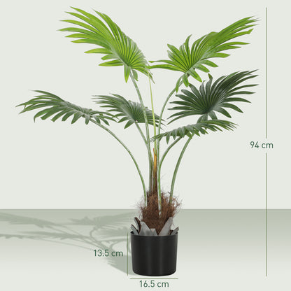 Artificial Plant with PEVA Leaves and Coconut Coir for Home Office