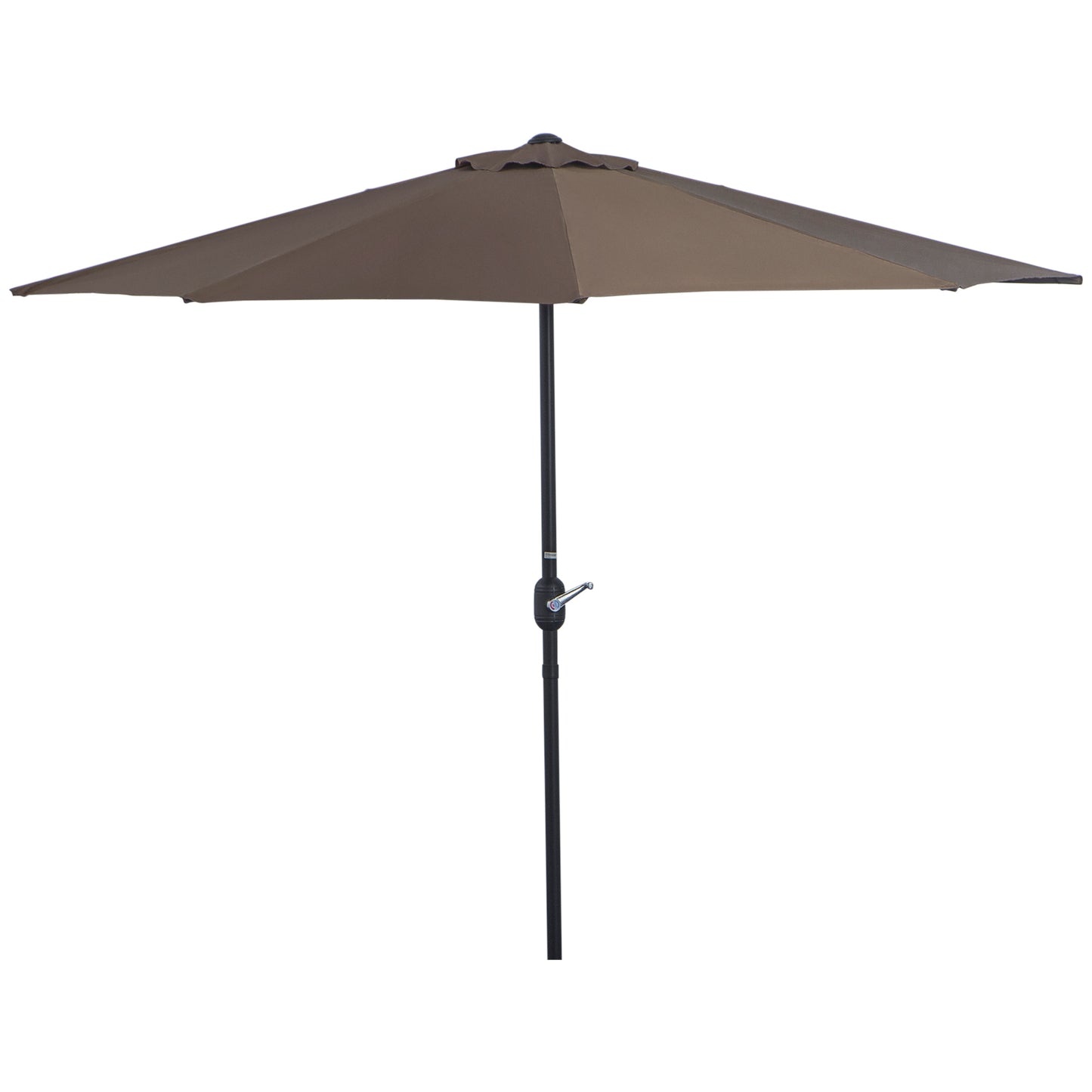 2.7m Metal Frame Garden Furniture Parasol Half Round Umbrella
