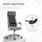 Office Chair Linen-Feel Mesh Fabric High Back Swivel Computer Task Desk Chair for Home with Arm, Wheels, Grey