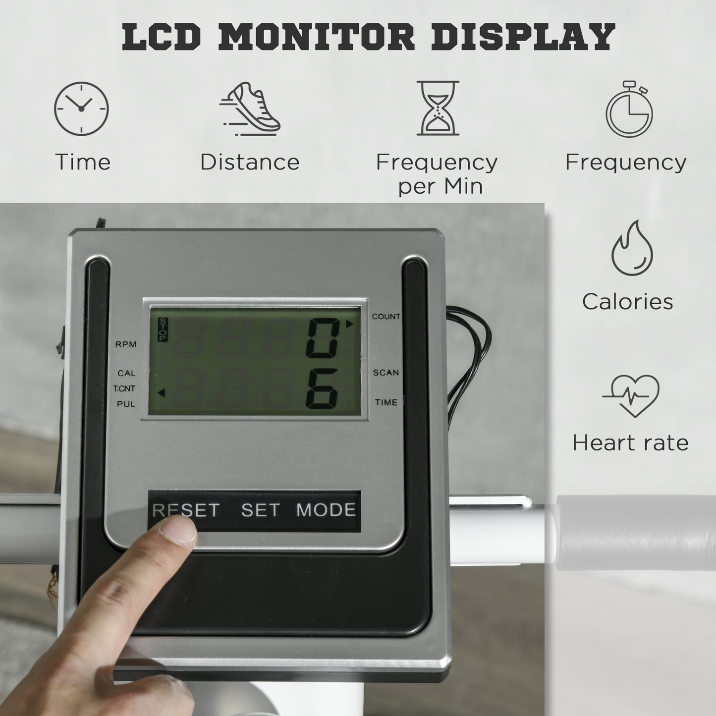 Stepper Machine with 12-Level Hydraulic Resistance, LCD Monitor