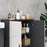 kleankin Bathroom Cabinet, Small Bathroom Storage Cabinet with 2-Doors Cupboard, 2 Adjustable Shelves and Soft Close Mechanism, Grey