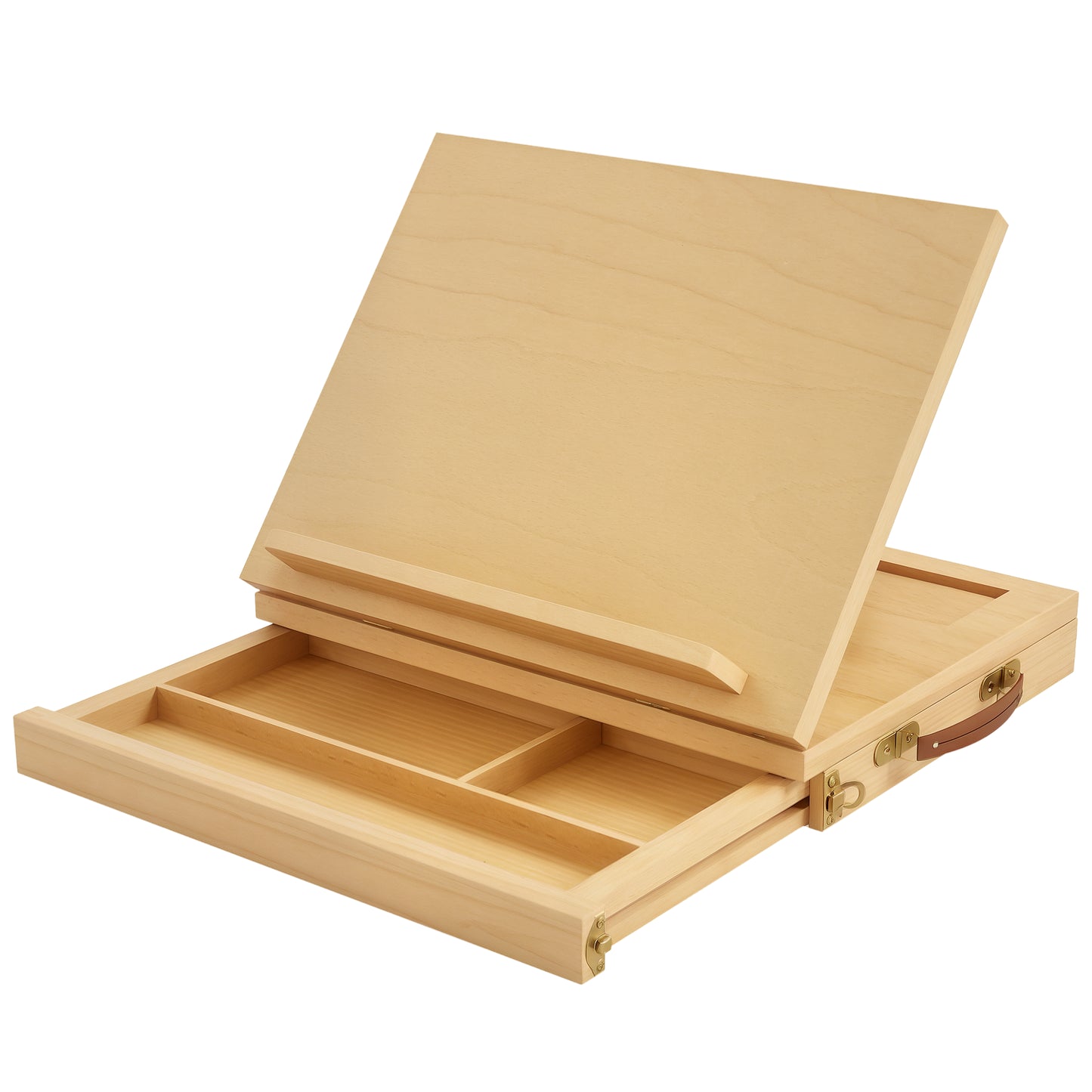 Wooden Table Easel Box with Storage Portable Folding Artist Easel