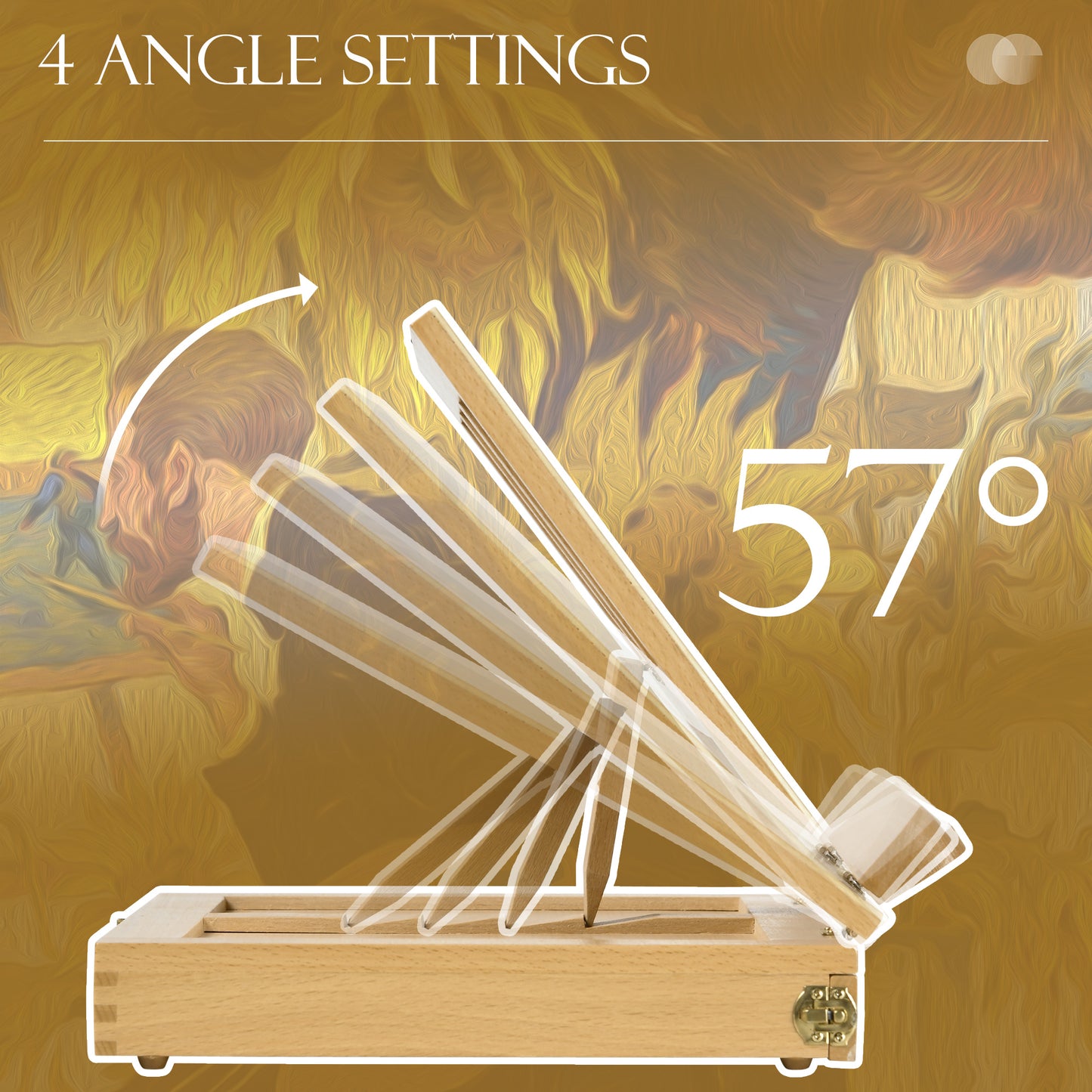 Wooden Table Easel Box with Storage Portable Folding Artist Easel