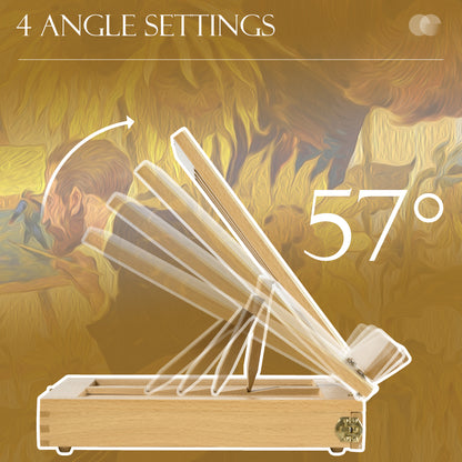 Wooden Table Easel Box with Storage Portable Folding Artist Easel