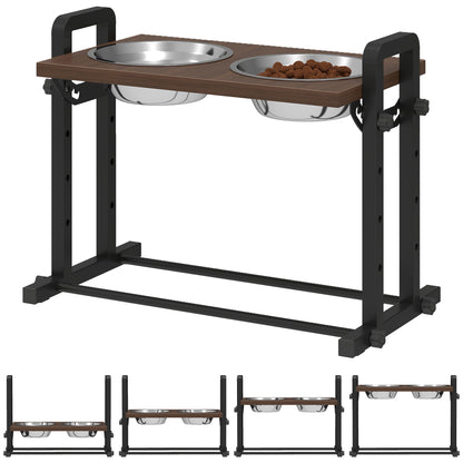 Raised Dog Bowls with 4 Heights Adjustable and 3 Adjustable Angles