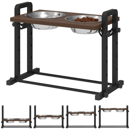 Raised Dog Bowls with 4 Heights Adjustable and 3 Adjustable Angles