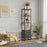 Industrial Bookcase 4-Tier Storage Shelf with 2 Fabric Drawers and Metal Frame for Living Room, Bedroom, Rustic Brown