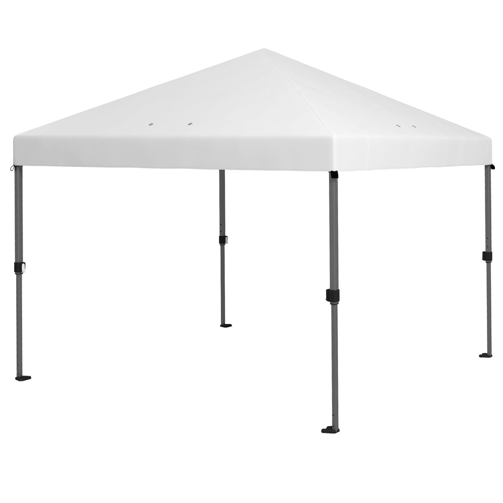 3 x 3(m) Pop Up Gazebo, 1 Person Easy up Marquee Party Tent with 1-Button Push, Adjustable Straight Legs, Stakes, Ropes,