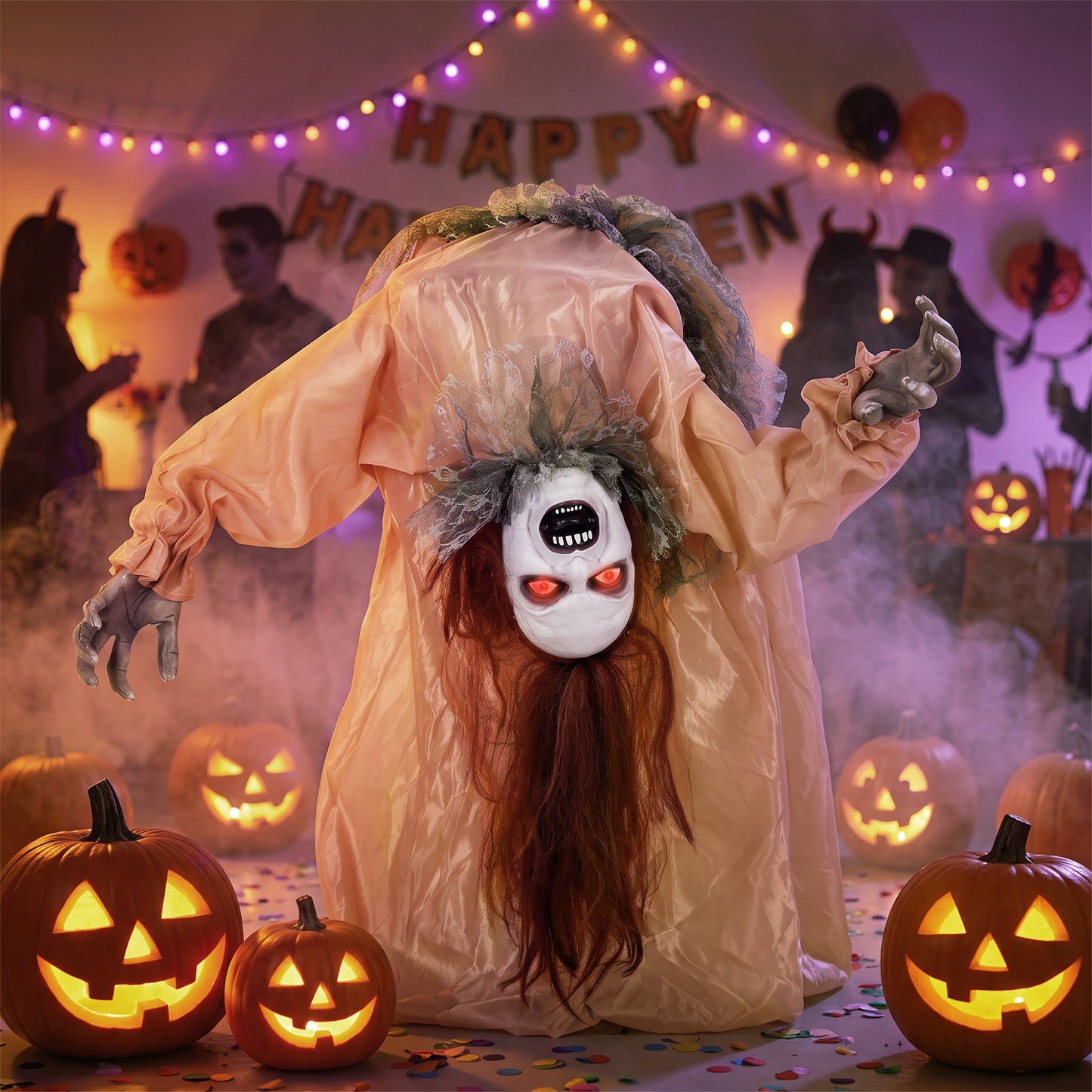 Animated Halloween Ghost for Indoor, Covered Outdoor