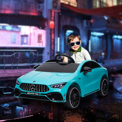 Mercedes-AMG CLA 45 Licensed 12V Ride on Car w/ Music - Light Blue