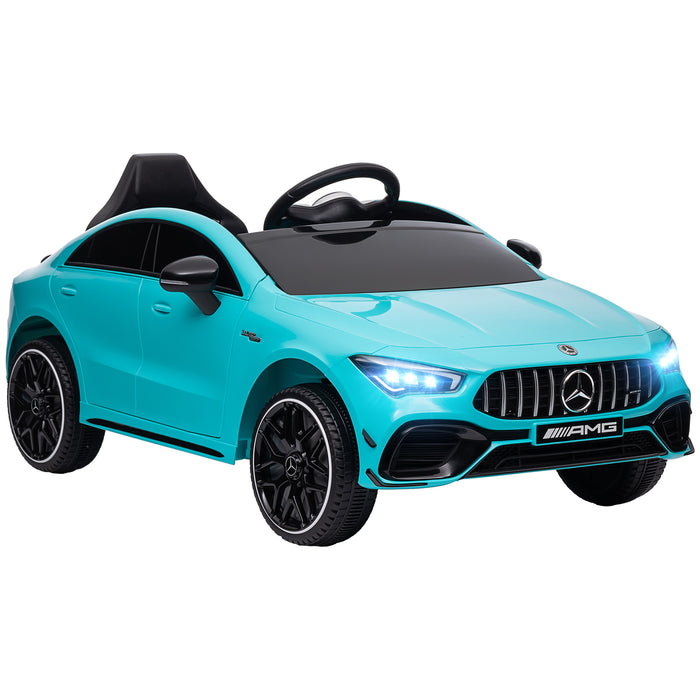 Mercedes-AMG CLA 45 Licensed 12V Ride on Car w/ Music - Light Blue