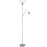 Modern Floor Reading Lamp 2 Adjustable Heads Steel Base Living Room Bedroom Office, 179.5cm