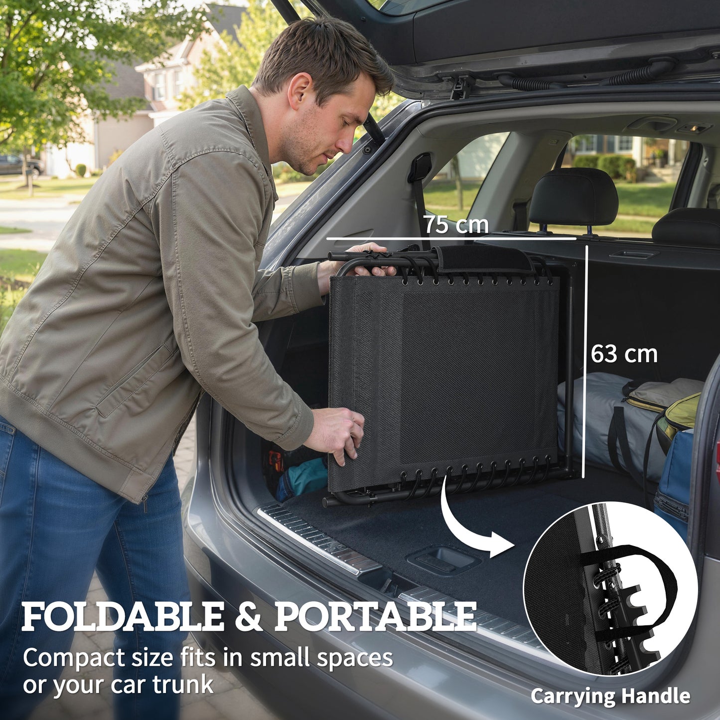 Folding Sun Loungers Set of 2, Sun Bed with Canopy, Light Grey