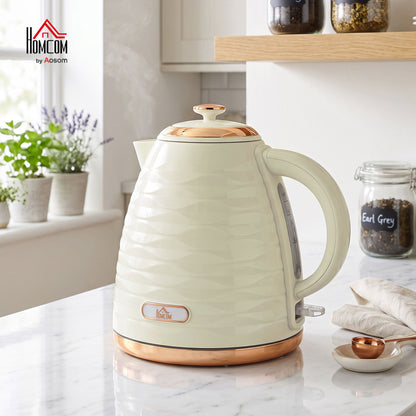 Electric Kettle, Fast Boil, 1.7L, 3kW, Swivel, Cream White Ripple