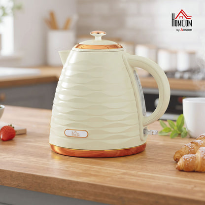 Electric Kettle, Fast Boil, 1.7L, 3kW, Swivel, Cream White Ripple