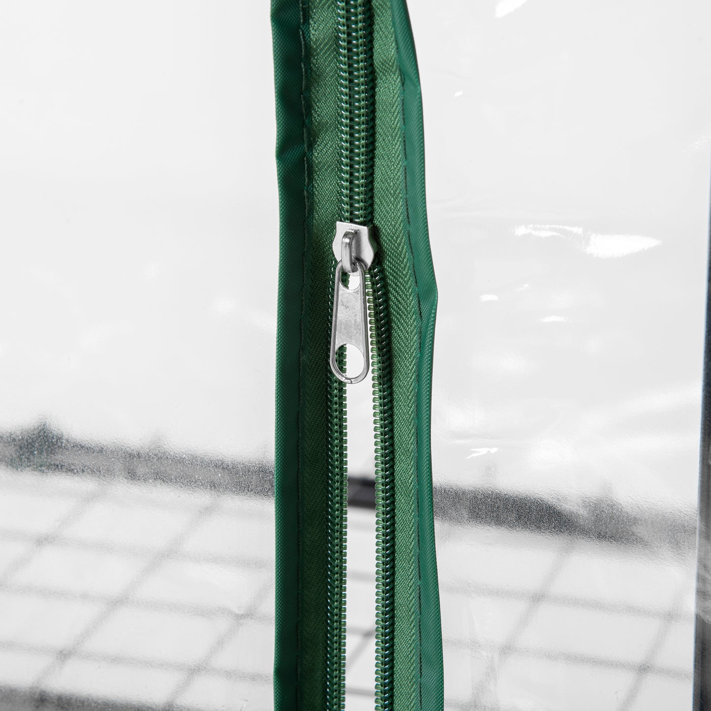 4 Tiers Mini Portable Greenhouse Compact Plant Grow Shed Metal Frame Transparent Clear Cover 160H x 70L x 50Wcm