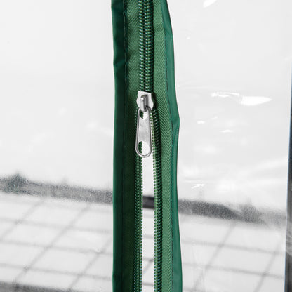 4 Tiers Mini Portable Greenhouse Compact Plant Grow Shed Metal Frame Transparent Clear Cover 160H x 70L x 50Wcm