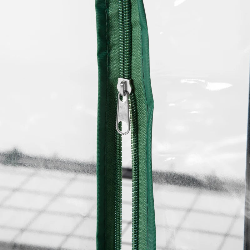 4 Tiers Mini Portable Greenhouse Compact Plant Grow Shed Metal Frame Transparent Clear Cover 160H x 70L x 50Wcm