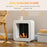 Wall Mounted Ethanol Fireplace, Bioethanol Heater Stove Fire with 1L Tank, 2.5 Hour Burning Time, White