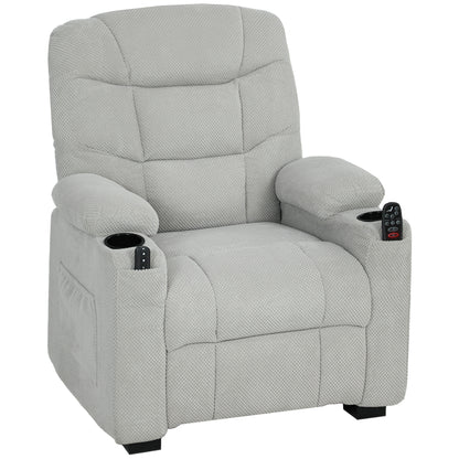 Electric Massage Recliner Armchair with Heat, Reclining Chair, Grey