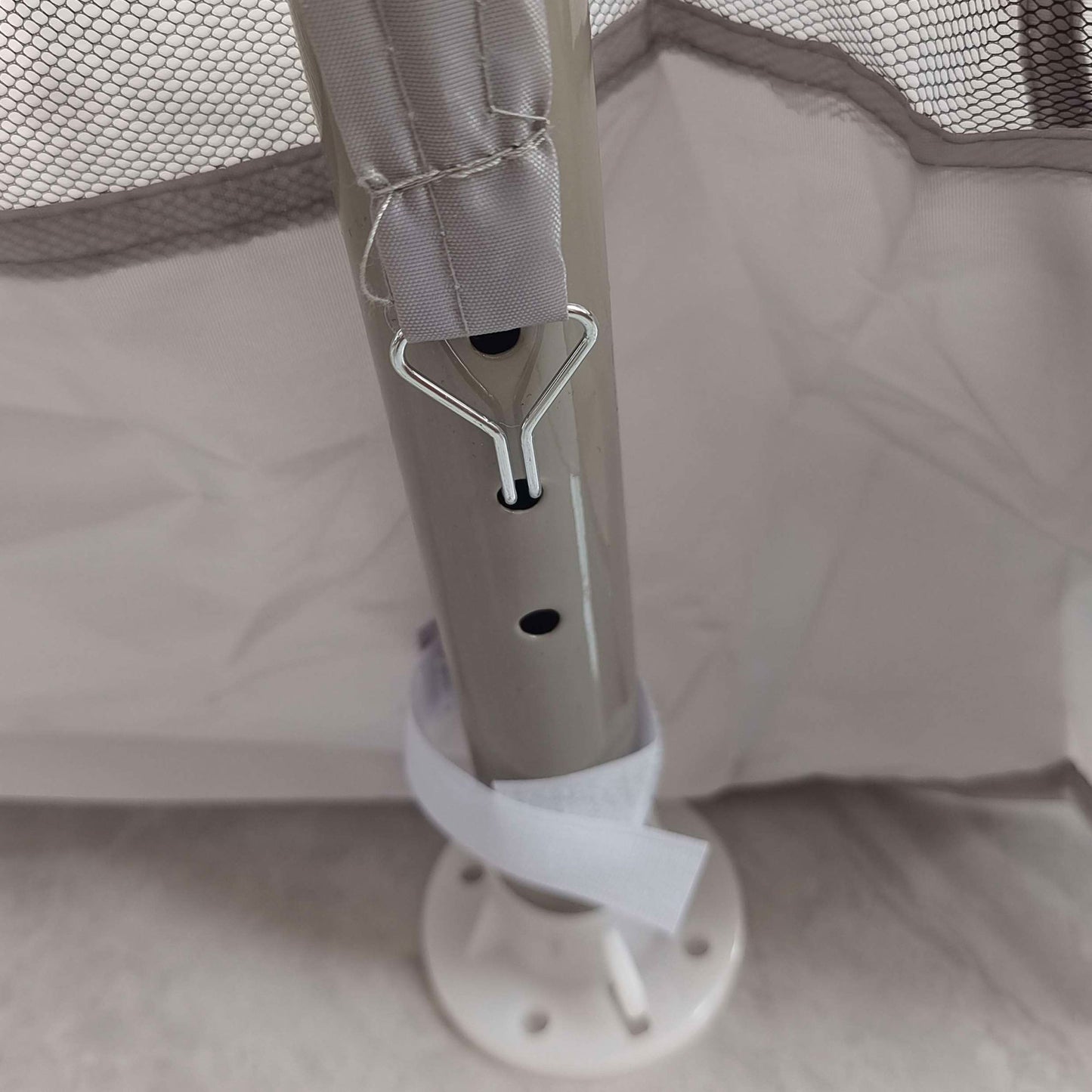 3 x 3 m Gazebo, Netting Party Tent w/ Double Tier Roof, Light Grey