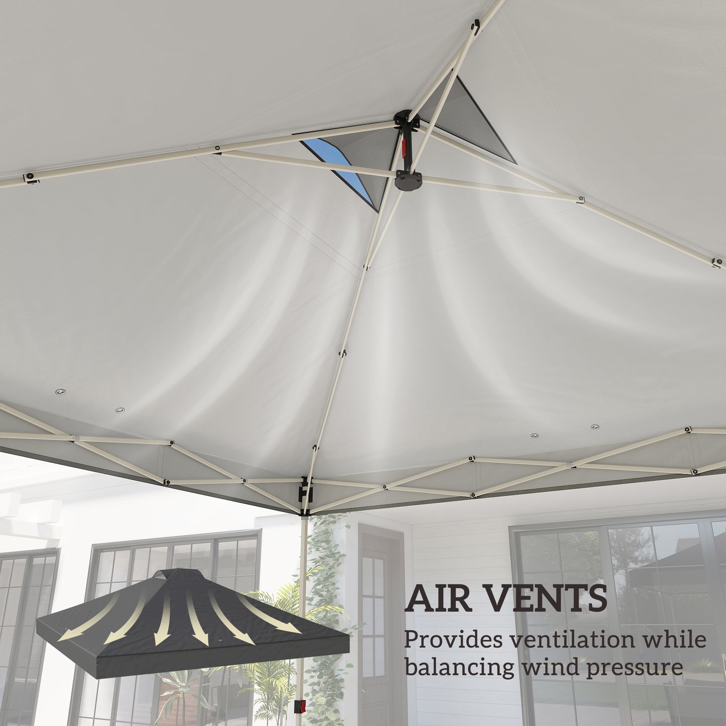 Gazebo Roof Replacement UV50+ Waterproof 3x3(m) Dark Grey