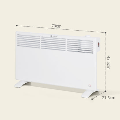 1500W Panel Heater, Low Energy Electric Heater for Home, White