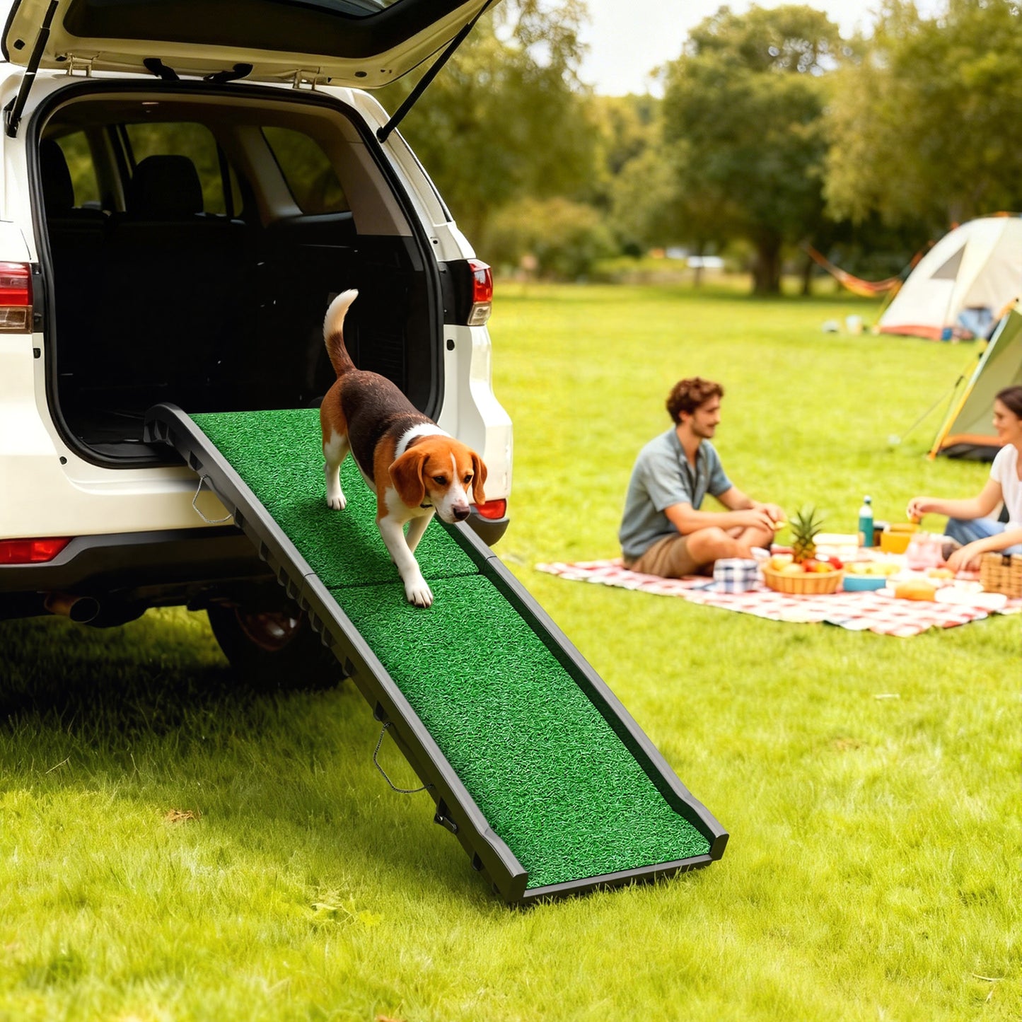Dog Ramp for Car Foldable & Portable, Artificial Anti-slip Surface