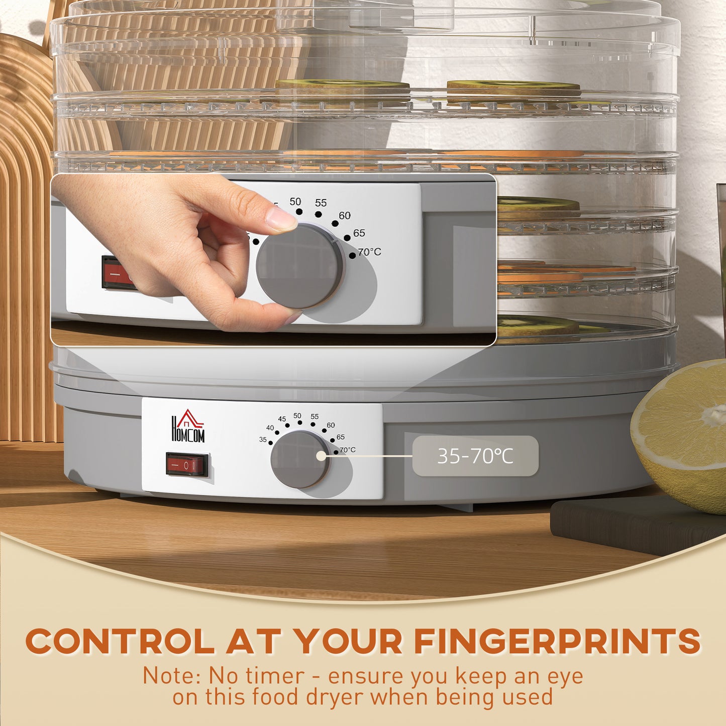 5 Tier Food Dehydrator for Drying Fruit Meat Vegetable Pet Treat