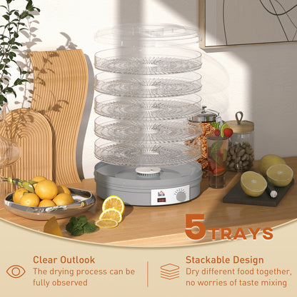5 Tier Food Dehydrator for Drying Fruit Meat Vegetable Pet Treat