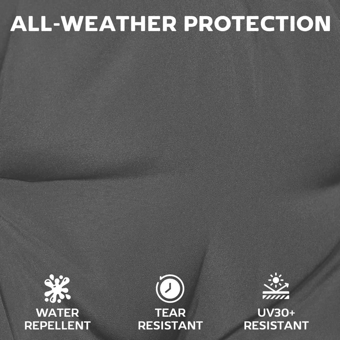 Sun Lounger Cushions Only, Sunbed Replacement Pads with 4 Ties