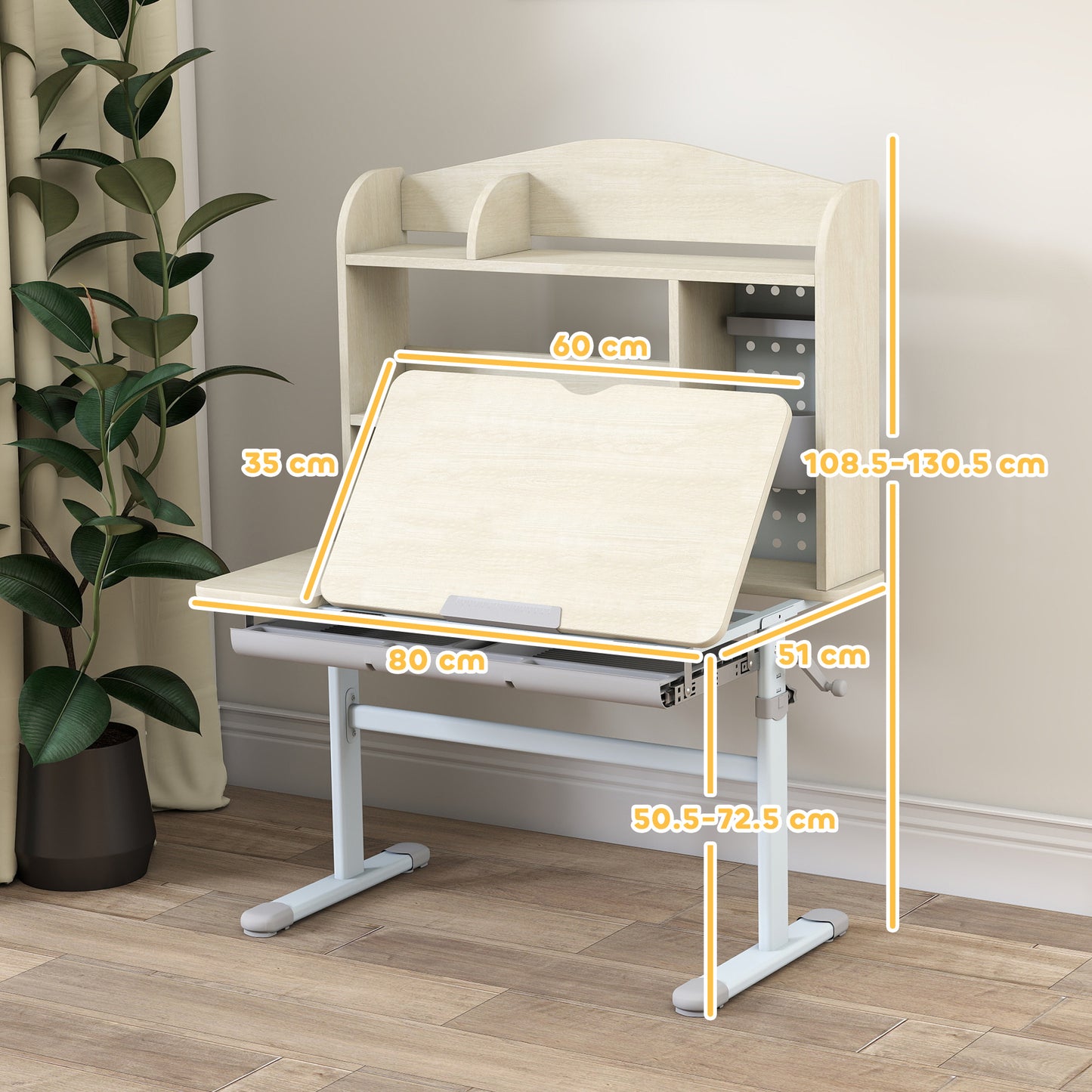 Kids Desk, Study Desk for Kids Height Adjustable with Tilt-Desktop