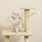 Cat Tree House, 131H cm-Beige