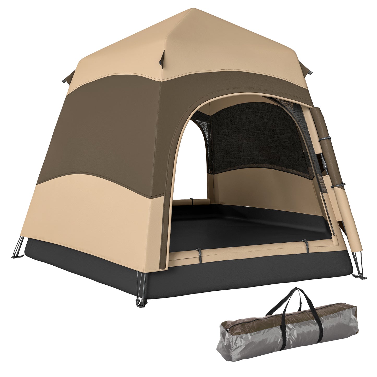 Double Layer Pop Up Tent with Rainfly, Portable Camping Shelter