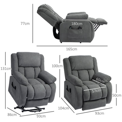 Power Lift Recliner Chair, Reclining Chair with Massage, Grey